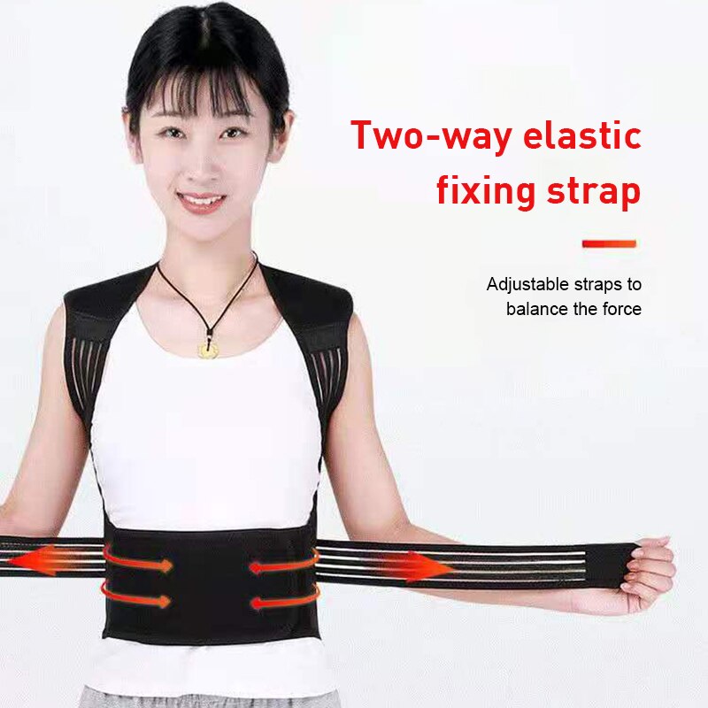 Épaulettes chaudes bossue Correction ceinture taille chaleur gilet aimant chauffage gilet soutien lombaire ceinture Posture correcte bande