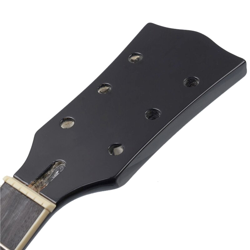 22 traste Arce guitarra mástil palisandro cuello con punto blanco vinculante guitarra cuello para guitarra eléctrica Lp reemplazo negro