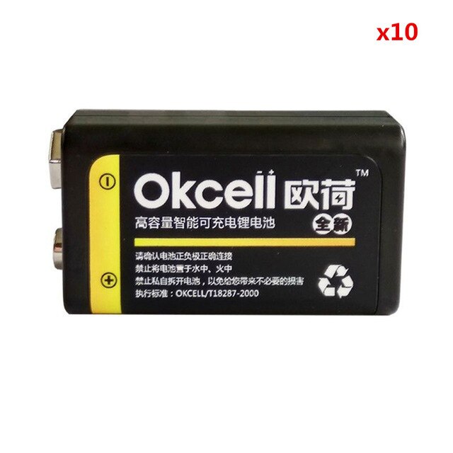 OKCELL 9V Rechargeable Battery 800mAh USB Portable OKcell Micro USB Batteries For RC Helicopter Model Microphone Bateria