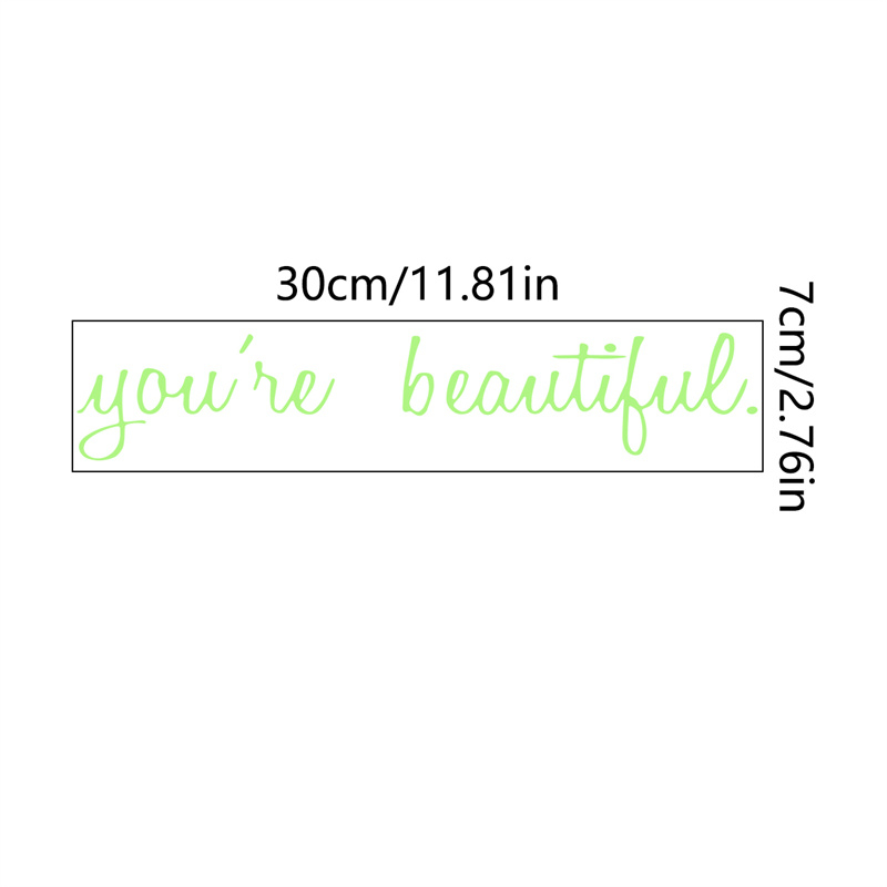 Glow in The Dark Inspirational Quotes Decals Motivational Luminous Stickers Positive Poster for Kids Living Room Wall Art Decor: 1500