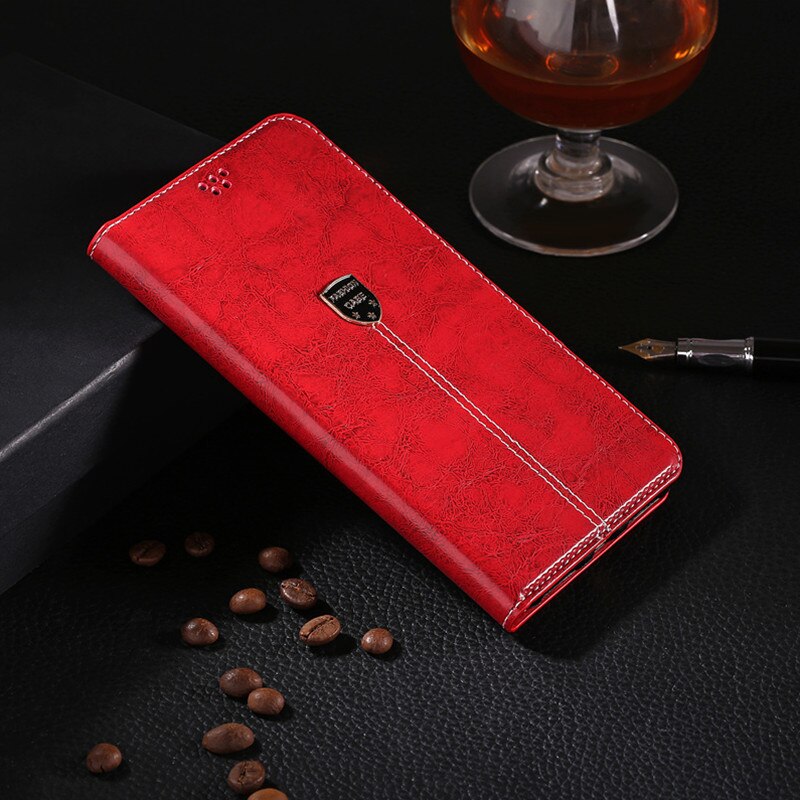 Portfel Coque do Wileyfox Spark / Spark Plus etui luksusowe skórzane etui z klapką do futerału Wileyfox Swift 2 X / Swift 2 Plus: Wileyfox Spark / Red