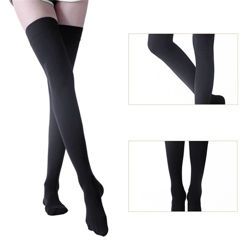 M-XXL Elastic Open Toe Knee High Stockings Calf Compression Stockings Varicose Veins Treat Shaping Graduated Pressure Stockings