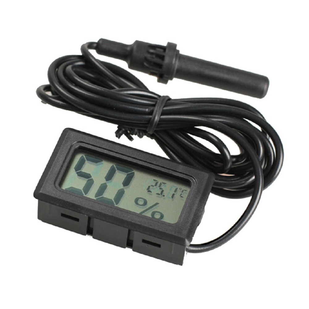 Mini Digitale Hygrometer Thermome Vochtigheid Meter Temperatuur Indoor Vochtigheid Sensor Lcd Display Met 1.5M Kabel