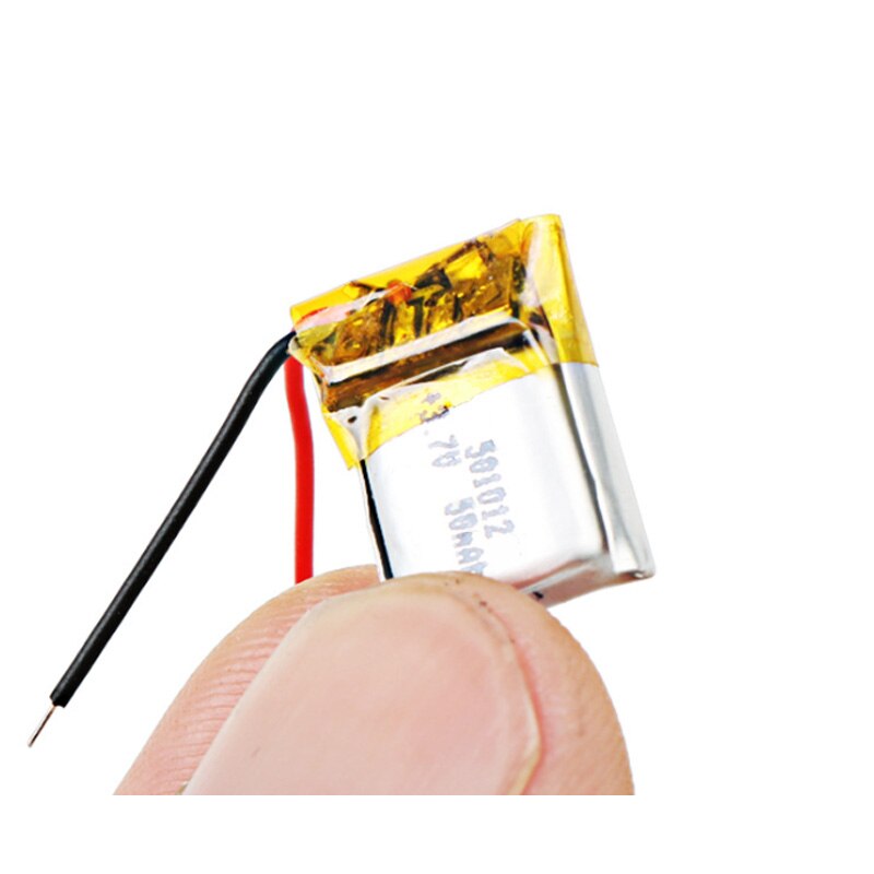 Batería de iones de polímero de litio recargable 3,7 V 50mah 501012 para MP3 MP4 auriculares bluetooth juguetes con GPS lápiz de lectura altavoz reloj inteligente