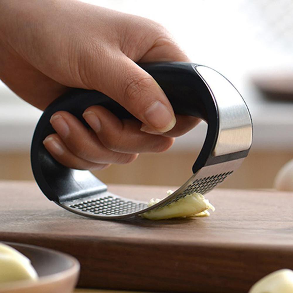Garlic Press Household Manual Garlic Press Device Kitchen Ginger Handheld Tools With Press Stainless Garlic Box Steel Squee I4L8