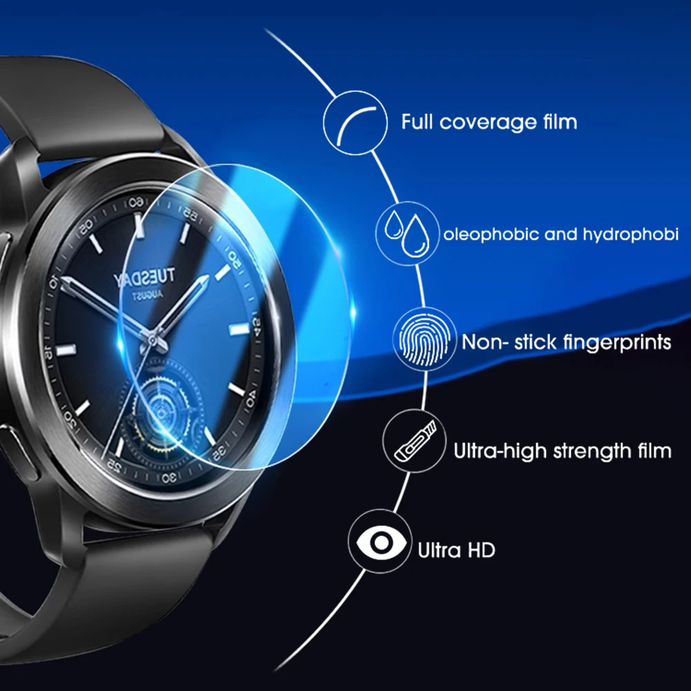 1-5Pcs Tempered Glass For Xiaomi Mi Watch S3 Screen Protector HD Clear Smartwatch Protective Film For Xiaomi Watch S3 Glass