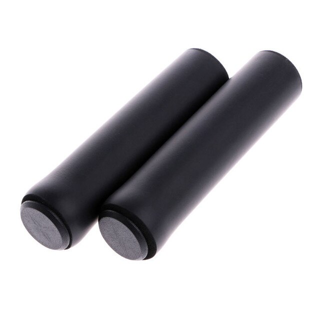 Empuñaduras de silicona para bicicleta de montaña, ultraligeras, suaves, antideslizantes, de fácil instalación, , 1 par: Black