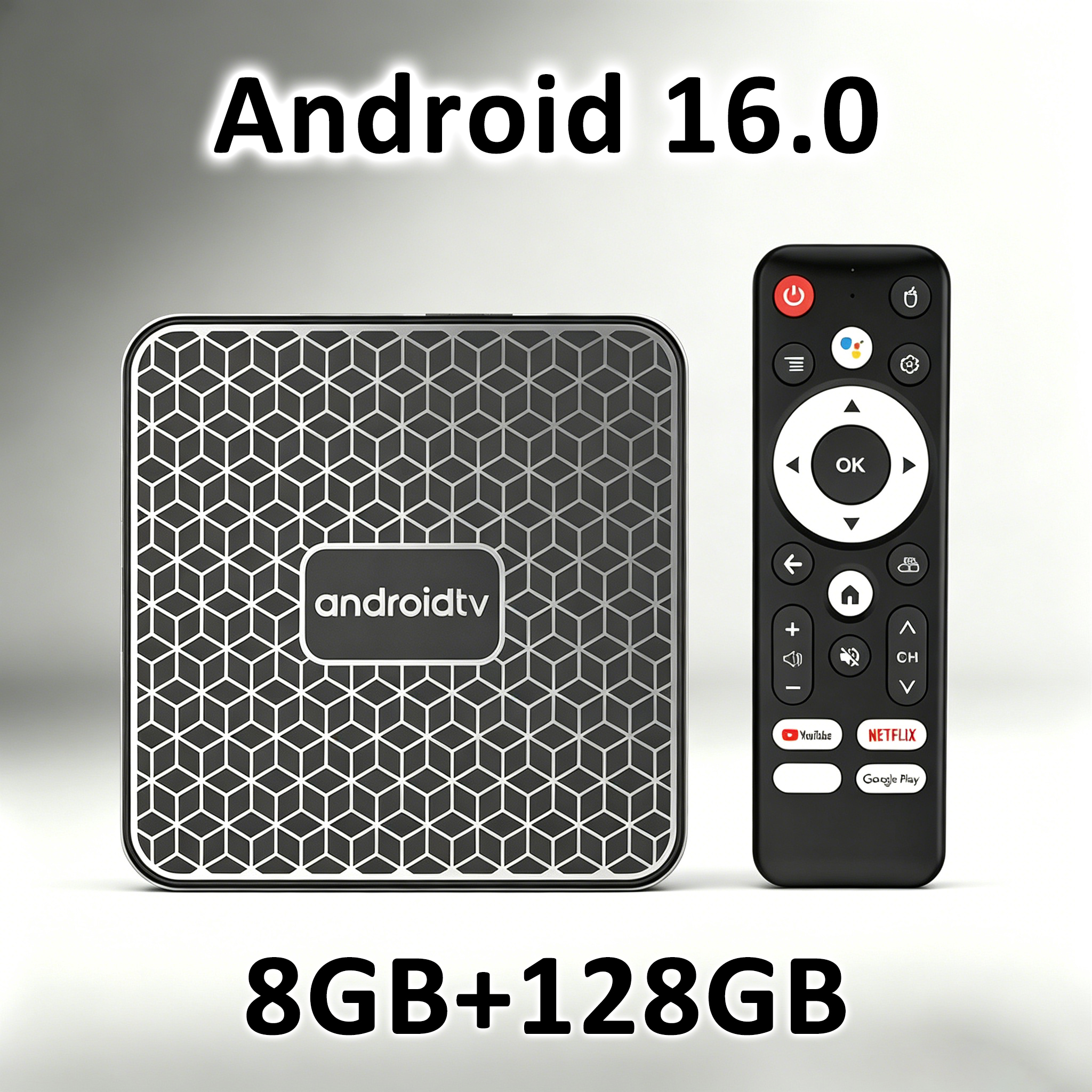 Caixa de TV Inteligente Android 16 T8S RK3518 8GB 128GB Dual WiFi6 BT5.4 Assistente de Voz Google 4K HDR Media Player Caixa de TV Muito Rápida