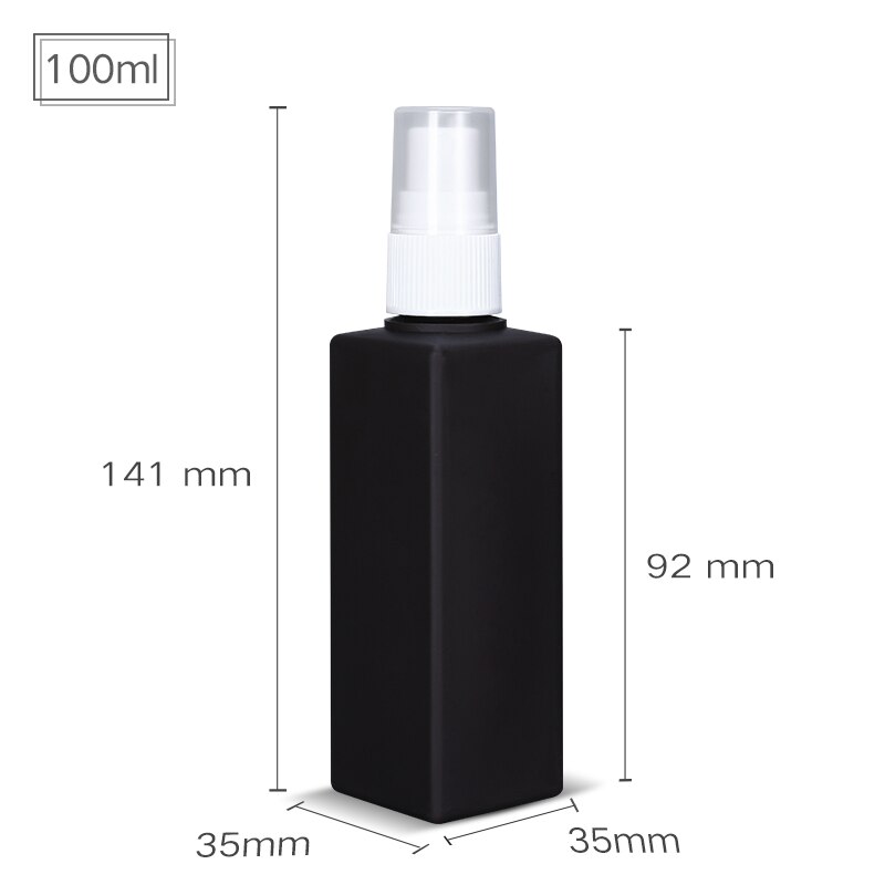 Umetass firkantet fin tåge sprayflaske 50ml 100ml pe plast kosmetikbeholdere tomme rejseflasker 1 stk.
