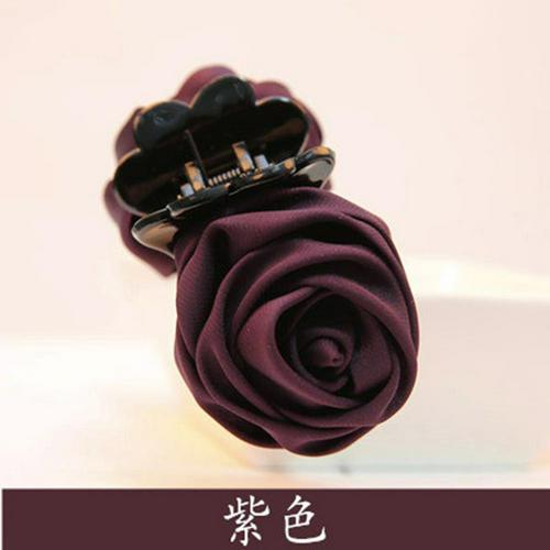 Hair Clip Barrette Rose Haar Klauwen Clips Haar Krab Klem Haarspeld Hoofddeksels Voor Vrouwen Koreaanse Hair Styling Accessorie TSLM1: purple