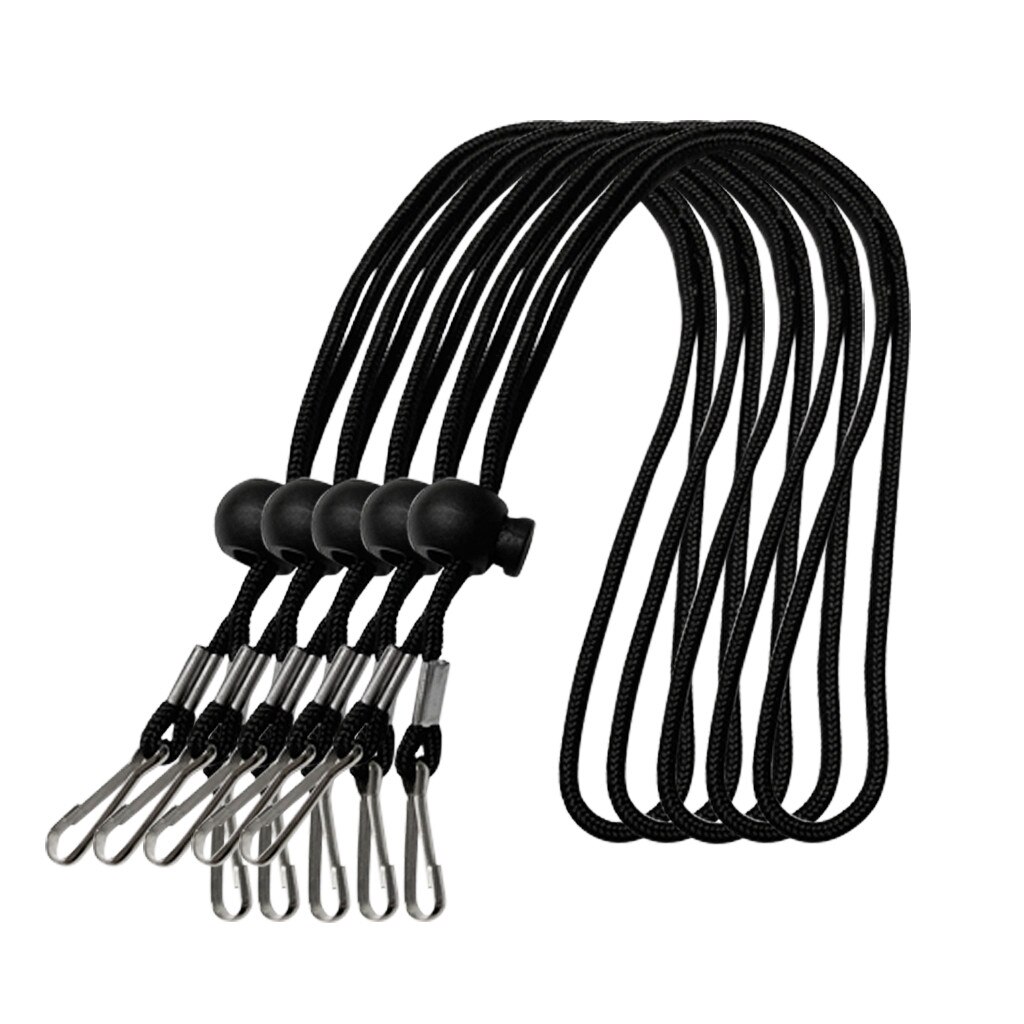1/2/5 stk cordón de mascarilla justerbar unisex sort ansigtsmaske lanyard praktisk & praktisk sikkerhedsmaske hvile & øreholder reb