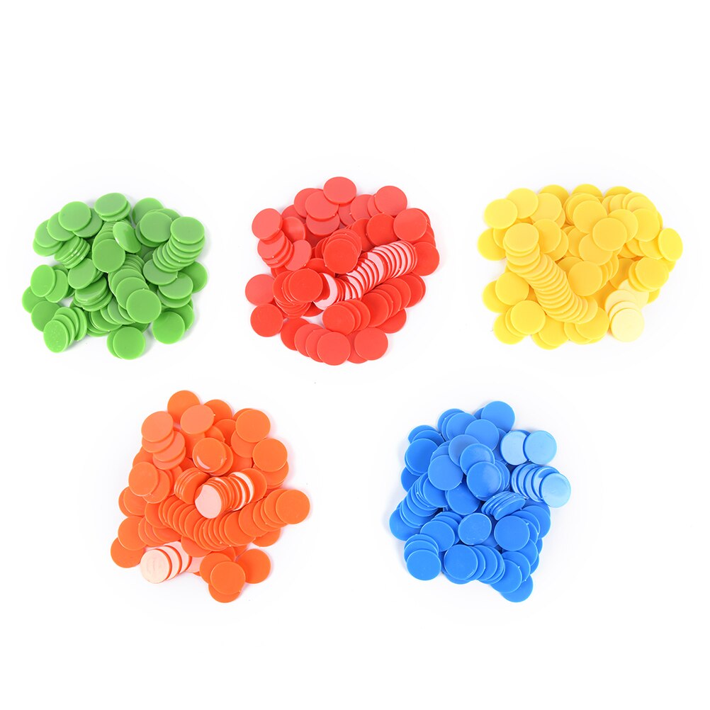 Plastic poker chips casino bingo markører token sjovt familieklub spil legetøj tilbehør 100x 24mm