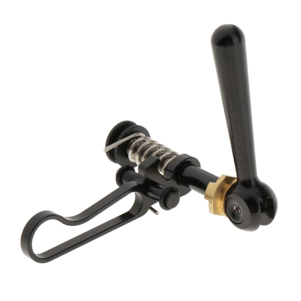Fahrrad Sattelstütze Klemme Brompton Faltrad Sitz Post Clip Schnalle Schloss mit Haken Fahrrad Sattel Komponenten Teile Reparatur: Schwarz runden