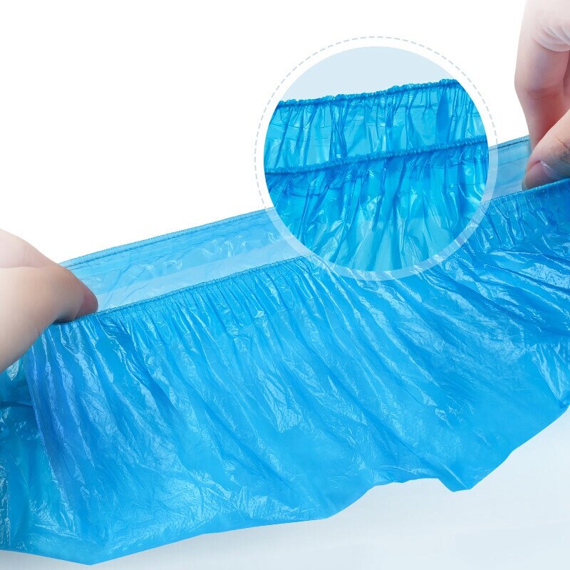 100Stck Einweg Kunststoff Dicken Regnerischen Schild Anti wasser Unterhose Sicherheit Schuh Abdeckung HäNutzer Boden Teppich Sauber Arbeit Schutz Stiefel schuhe
