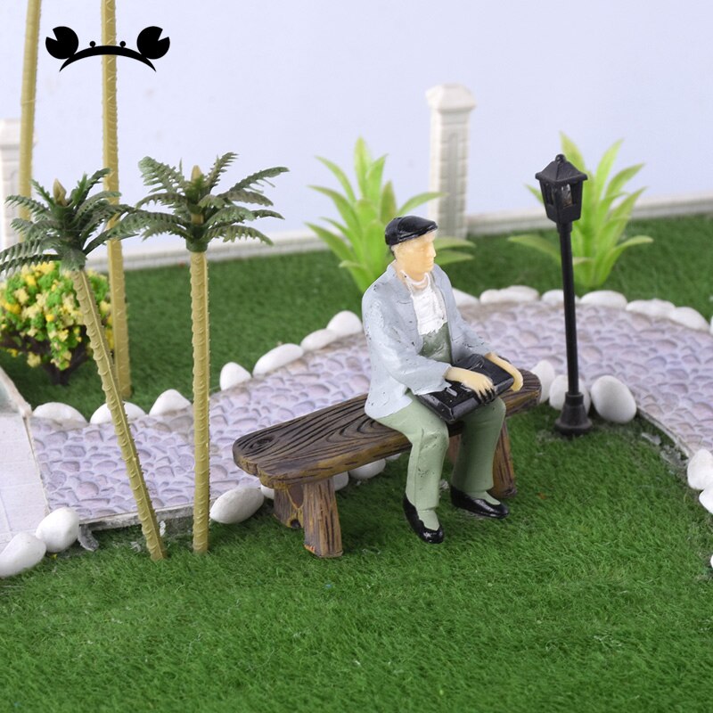 2pcs Architectural model building material DIY handmade micro landscape ornaments chairs
