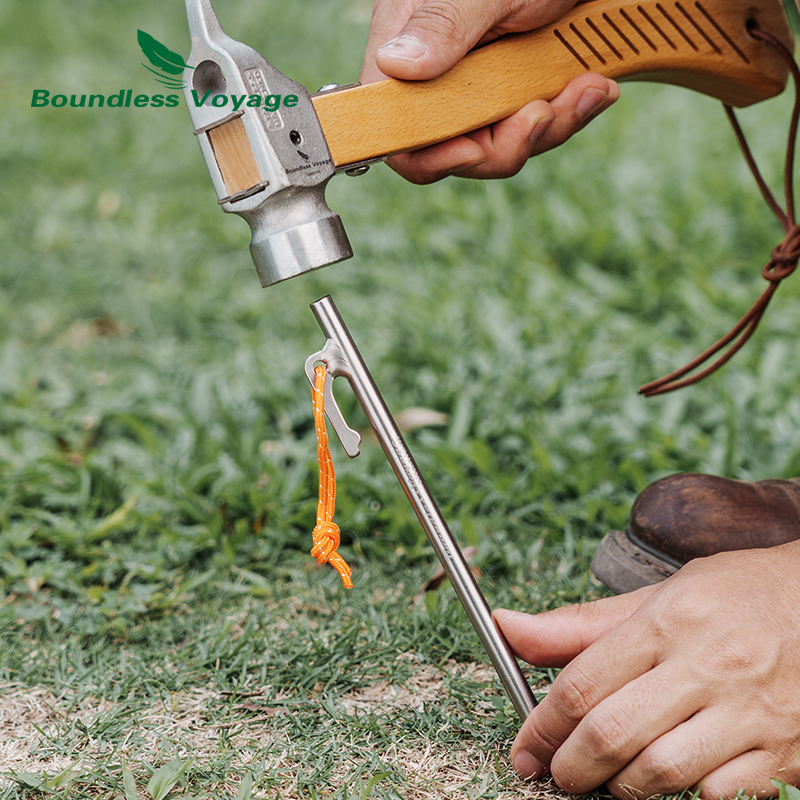 Boundless Voyage Tytanu śledzie do namiotu Camping namiot Nails stawki Heavy Duty kołki ziemne akcesoria do namiotów do twardych ziemia 4/6 sztuk