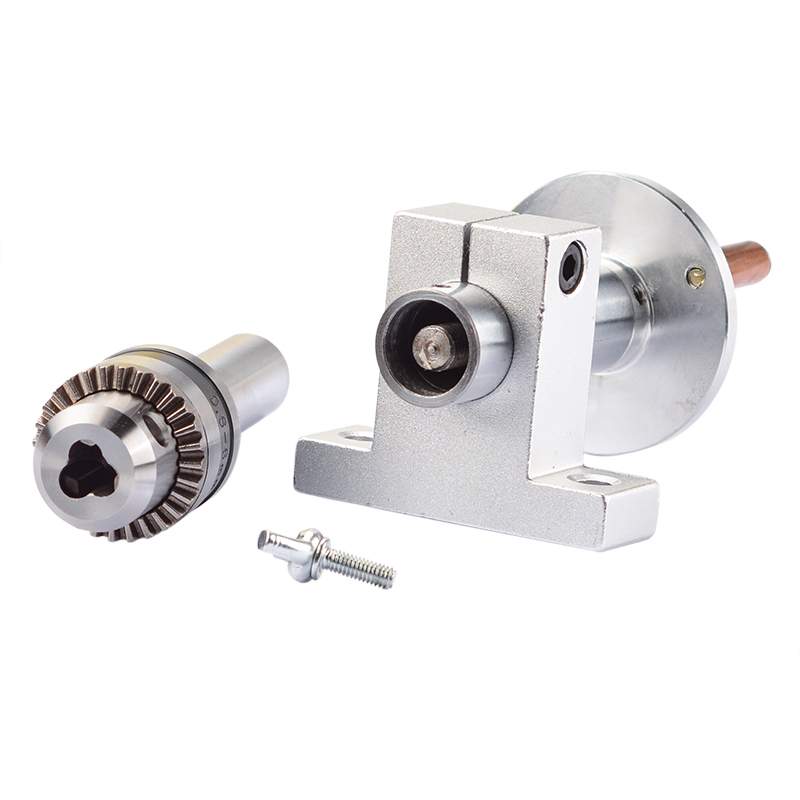 Cabezal de centro de torno en vivo con portabrocas, accesorios de bricolaje para Mini máquina de torno, Centro de torno giratorio, herramienta de carpintería, 1 ud.