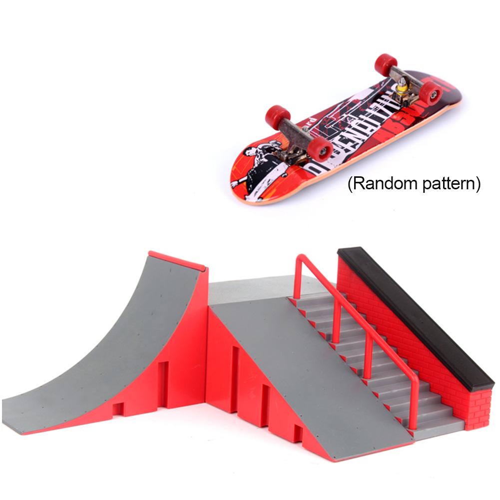 Kit de Skate Park avec 2CPS doigt Skateboard jouet Mini touche Rails ensemble pour enfants adultes décompression jouets directe: F