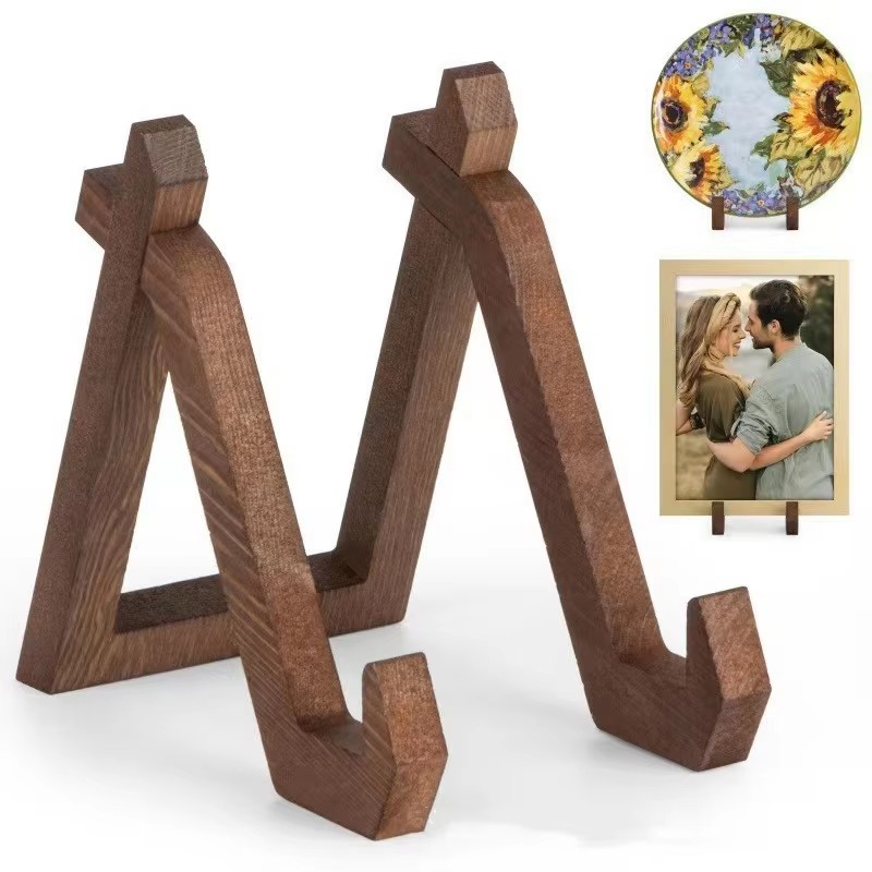 Holz Plattenhalter Anzeige Ständer Fotorahmen Ständer Rezept Buch Rekord Gestell Tischplatte Dekorative Bild Regal Heimat Dekoration