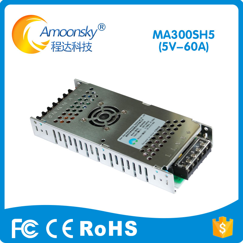 Rong electric led power supply transformer input 200V to 240V AC 4.0 max 47 to 63Hz output 5V 60A driver MA300SH5