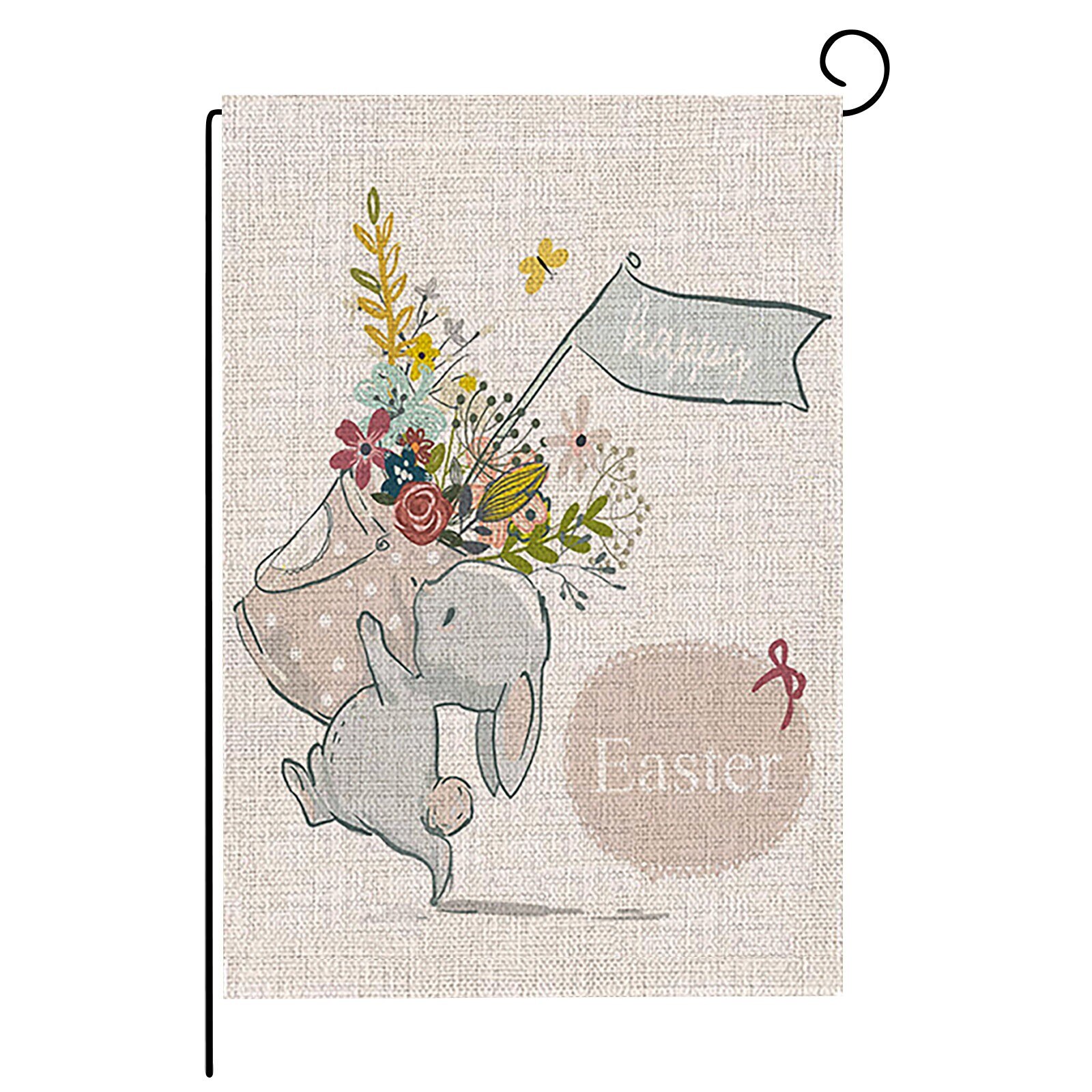Banderole de pâques, 25 #, décoration de porte extérieure de maison de , banderole de jardin, décoration de cour, banderole de pâques