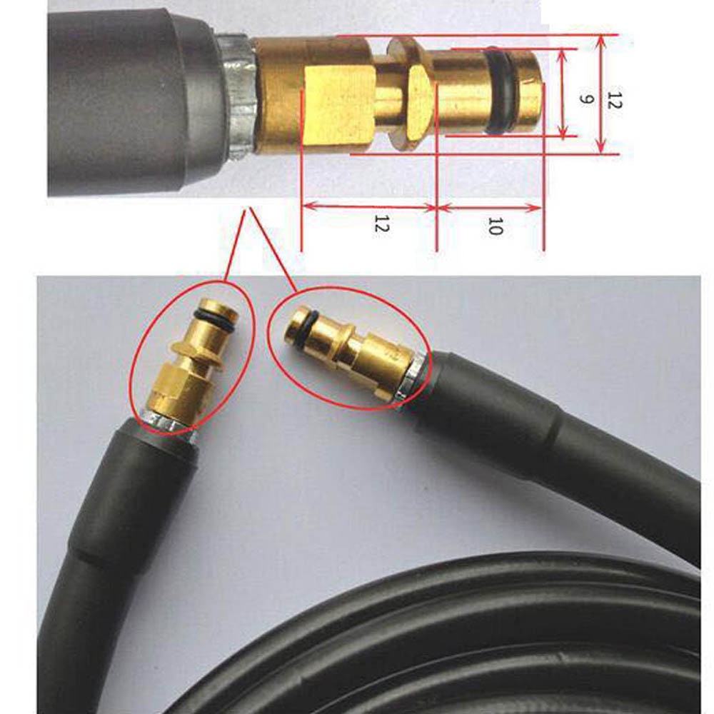 15M 40MPa Hochdruck Unterlegscheibe Schlauch Wasser Reinigung Schlauch Rohr Auto Unterlegscheibe Kompatibel mit Kar-cher K Serie k2 K3 K4 K5 K7