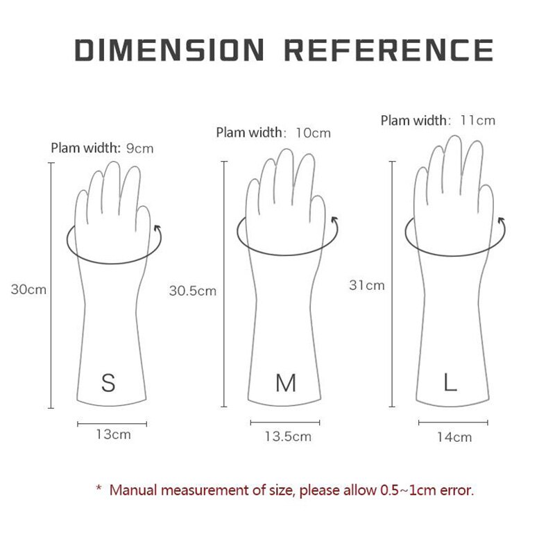 S/M/L ménage gants ménage étanche Silicone gants PVC lavage vêtements nettoyage cuisine plat Durable anti-dérapant gants