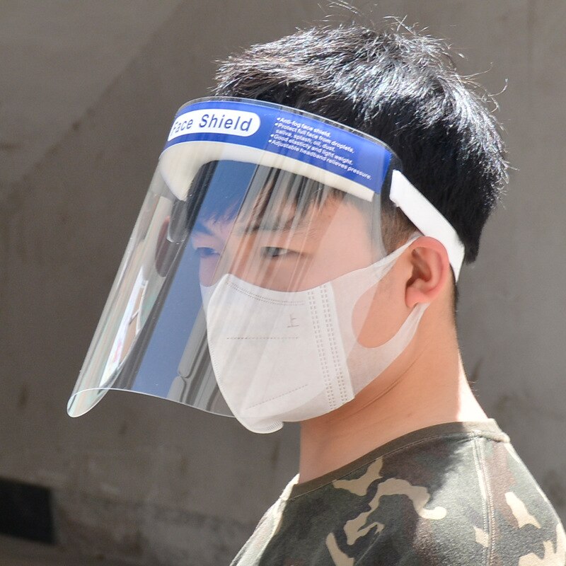 Epidemie Preventie Isolatie Masker Bescherming Anti-Druppel Masker Transparant Pet Anti-Fog Verstelbare Gezichtsmasker Volwassen Met Masker