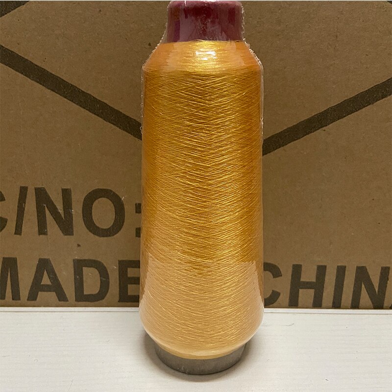 Colorful Computer Cross-Stitch Embroidery Threads 3200M Sewing Thread Line Durable Overlock Textile Metallic Yarn Woven Line: Light yellow