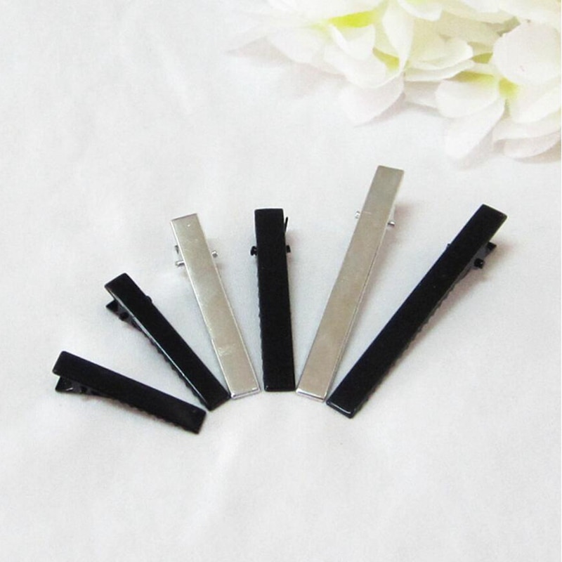 30 stk hvite svarte håndlagde klips for bryllup klut gjør-det-selv kvinner hårspenner generisk jern x skjorte bukseklemme 3cm 4cm 4.5cm 5.5cm