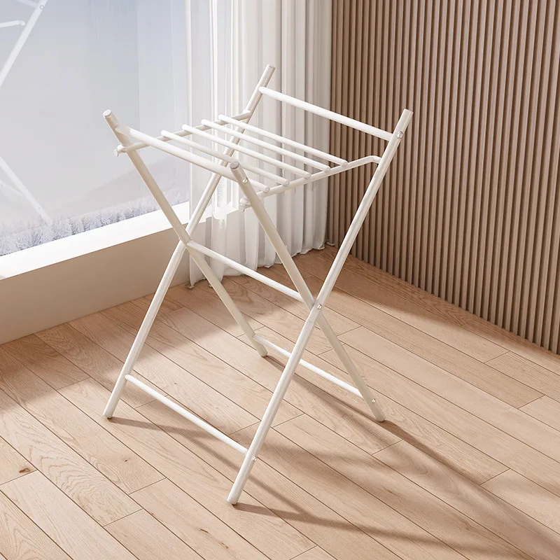 Clothes Drying Rack Floor-to-ceiling Household Folding Indoor Clothes Hanging Rack Balcony Dormitory Cool Clothes Pole