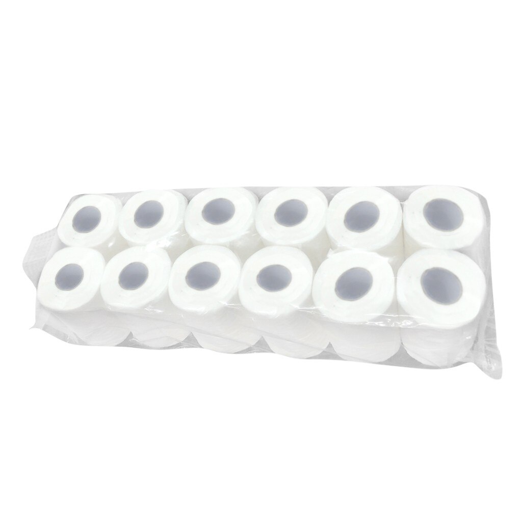 12/10 Rolls White Toilet Paper 4 Layer Tenacity Durable Bathroom Toilet Roll Tissue Towels Tissue For Home papel higienico: A