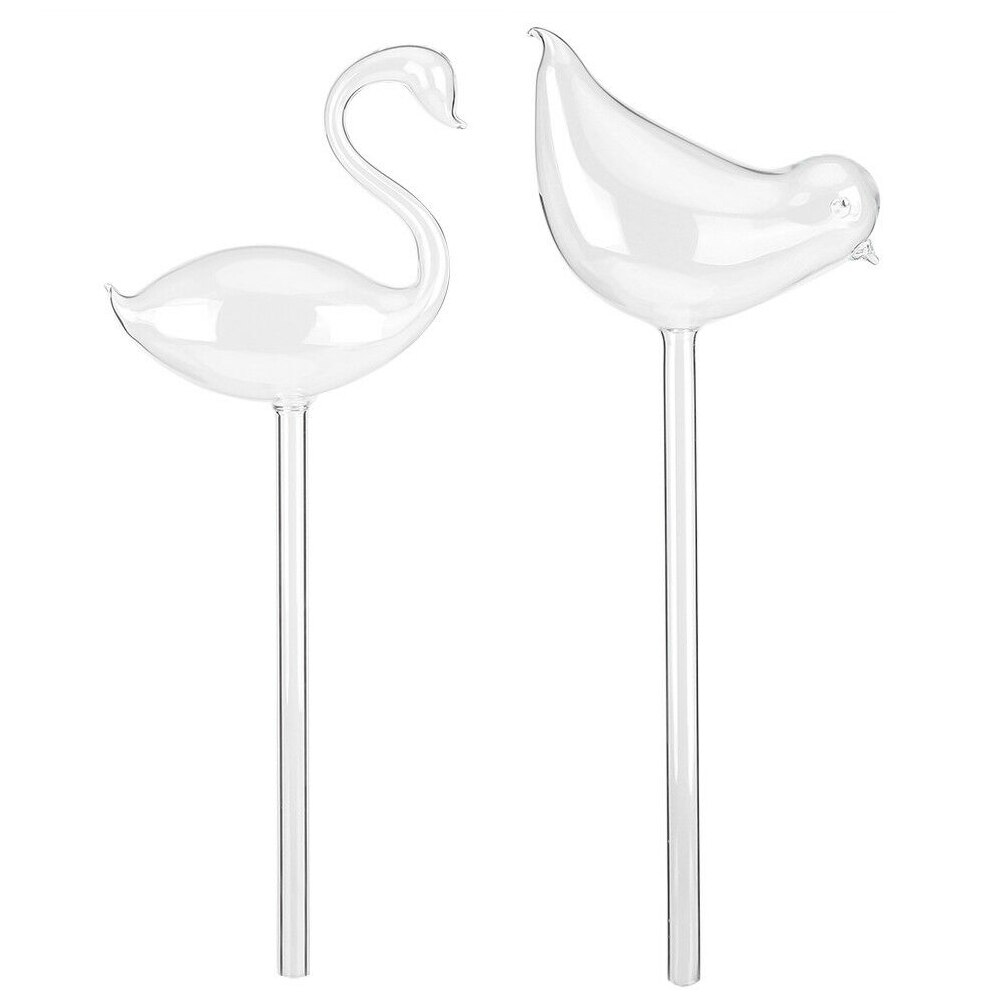 Garden Plants Flowers Water Feeder Automatic Self Watering Devices Clear Glass Water Feeder Bird Shape Watering Devices