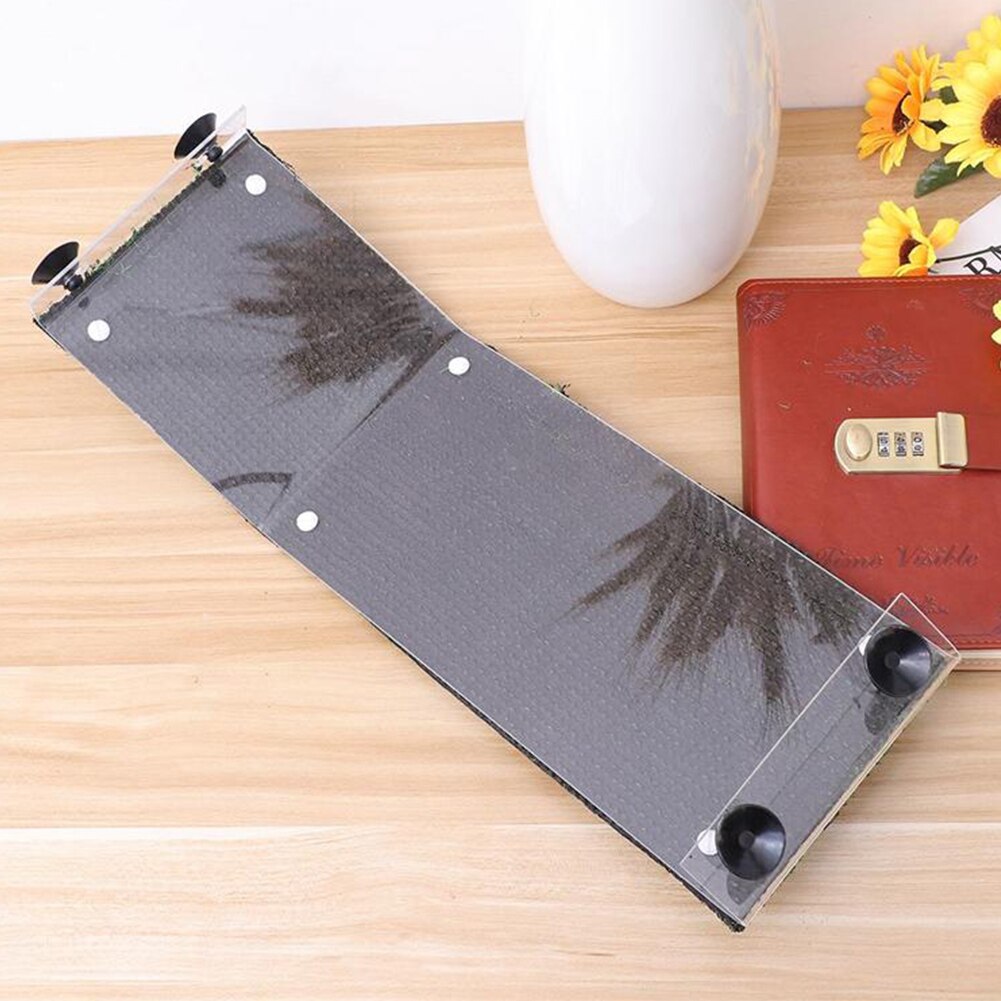 Aquarium Floating Fish Tank Basking Terrace Drying Turtle Platform Suction Cup Simulated Lawn Habitat Decoration Climbing Ladder