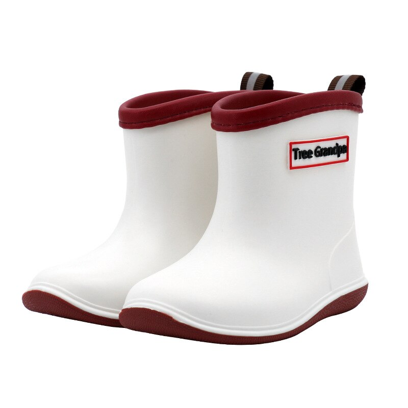 Toddler Girl Rainboots Kids Baby Water Shoes Waterproof Children's Shoes Kids Rain Boots PVC Rubber Boots Boy Rain Boots: white / 30 ( insole20.0 cm)