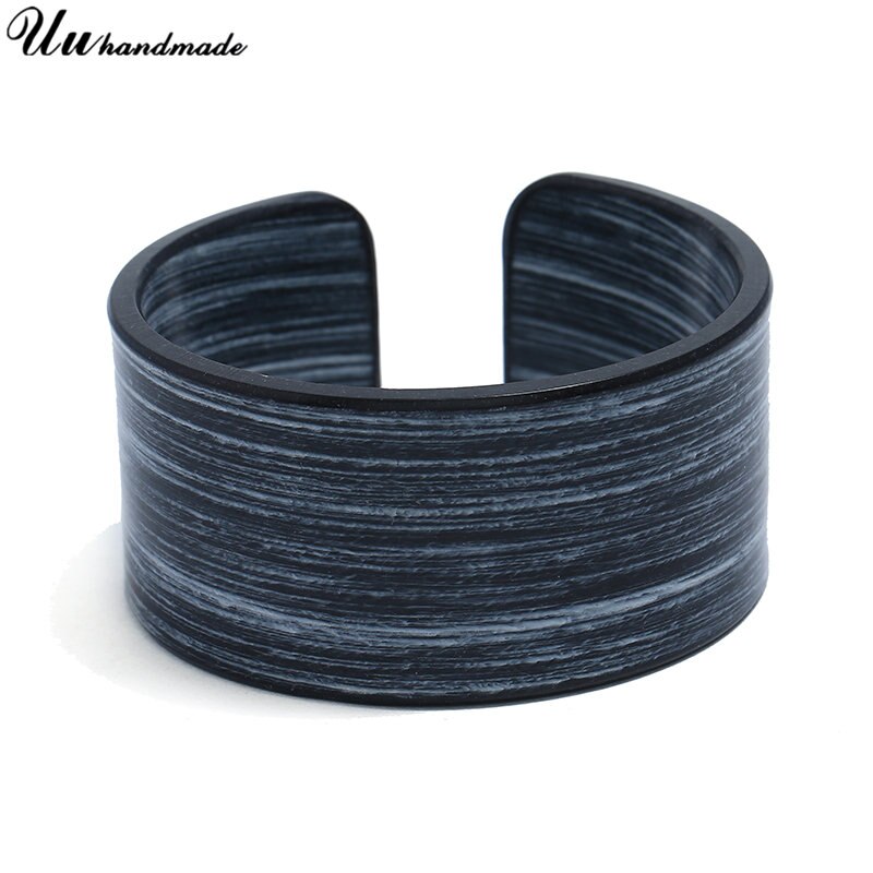 Stijlvolle Breed Breedte Kleurrijke Acryl Vrouwen Manchet Bangle