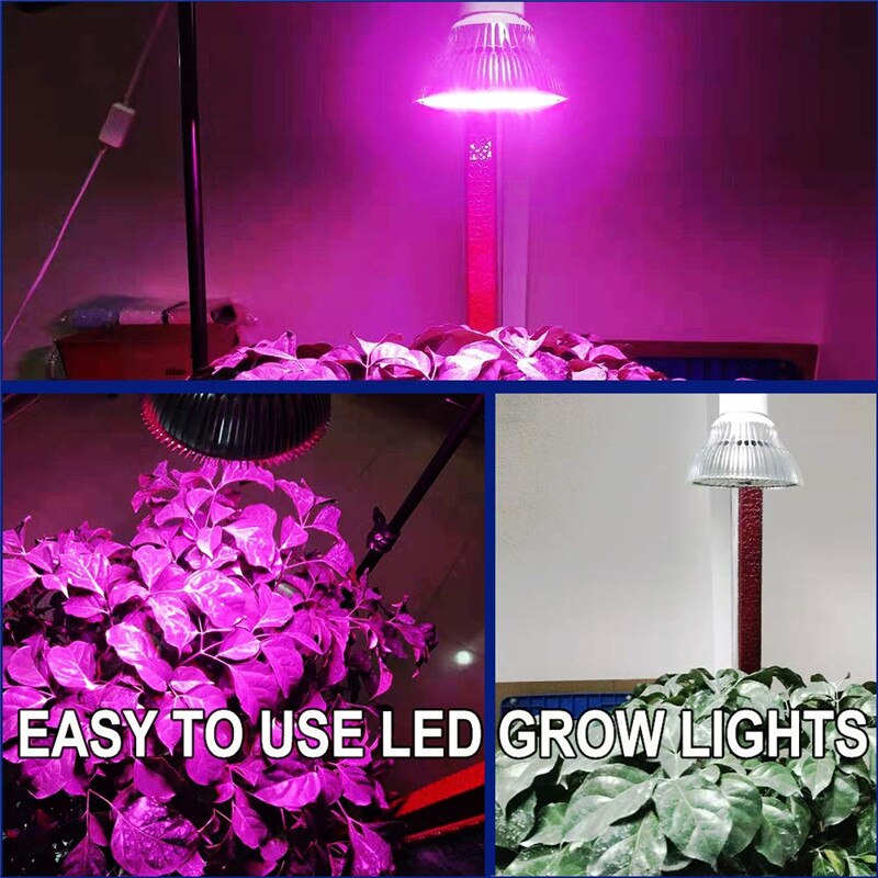 100w led vokse pære - fuld spektrum lampe til indendørs planter haven blomster grøntsager drivhus hydroponisk dyrkning  e27