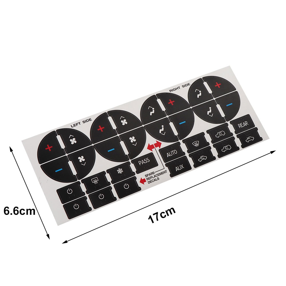 1 Pcs Ac Dash Knop Reparatie Stickers Voor Gmc Gmc Voertuigen-Fix Geruïneerd Faded Een/C Center Controles auto Styling