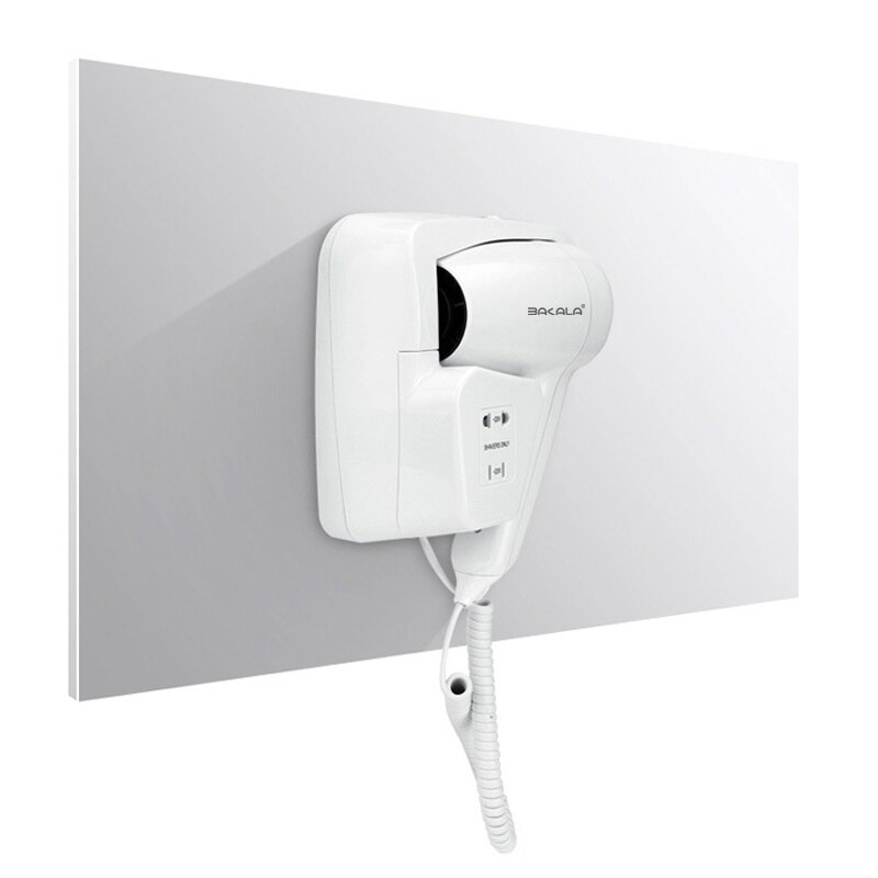 EU CN Plug 110V 220V Dry Hotel Bathroom Home Bathroom Hair Dryer Dry Skin Hanging Wall Mount Hair Dryer