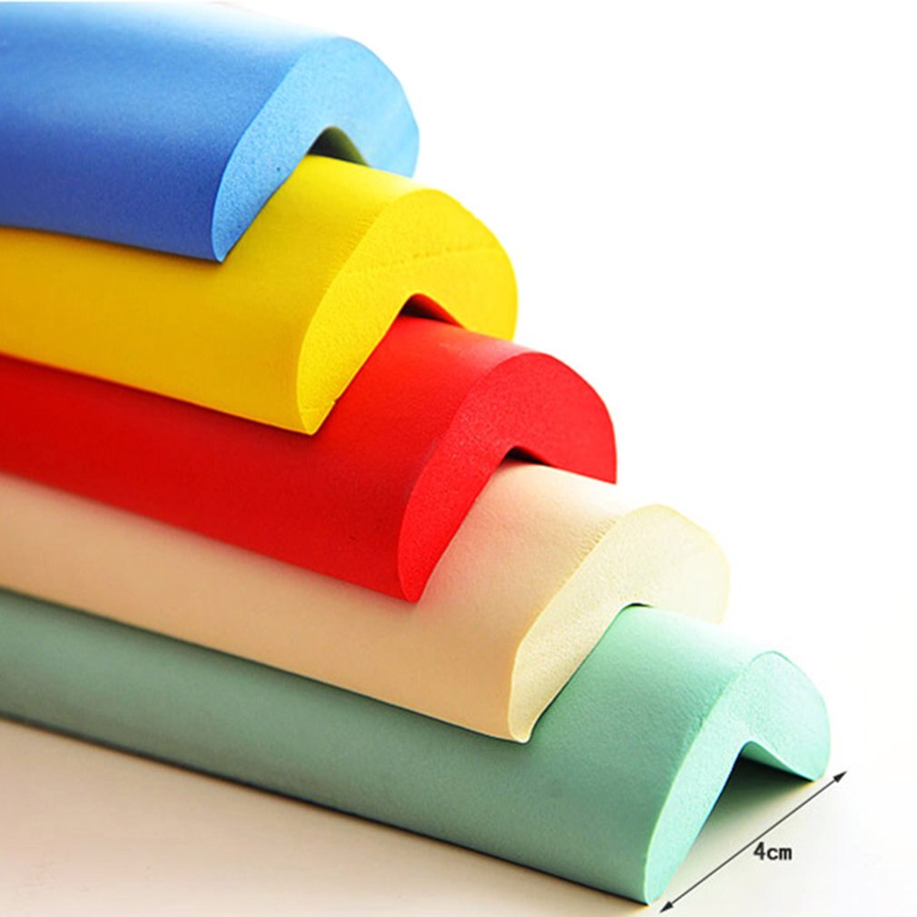 2M Baby Safety Table Desk Edge Guard Strip Corner Protector for Furniture Cushion Rubber Foam Bumper with Double-sided Tape
