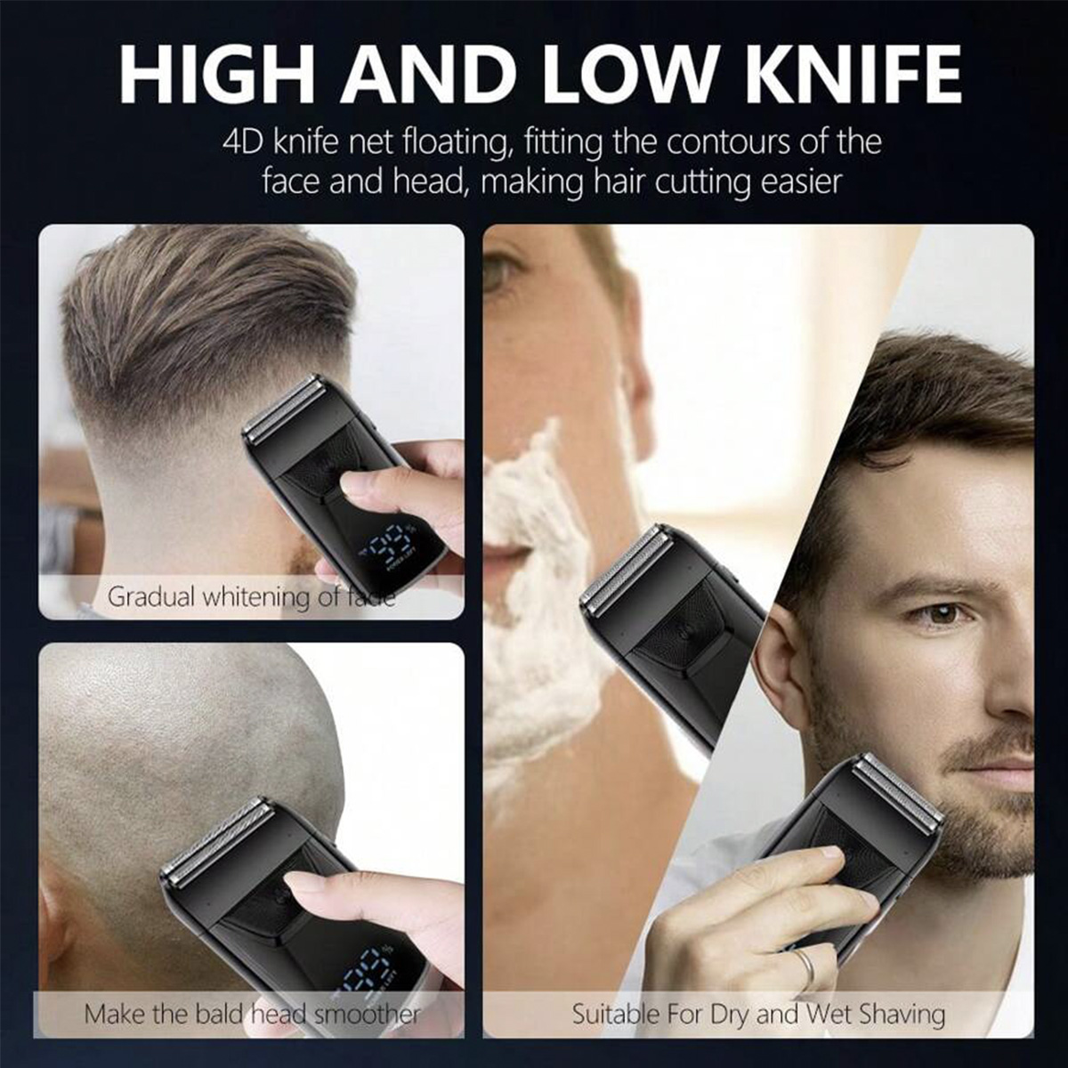 Afeitadora de barba para hombre, maquinilla de afeitar eléctrica portátil, afeitadora de barba, moldeador para pelo, barba, pecho, pelo, axila, pelo, brazos, piernas