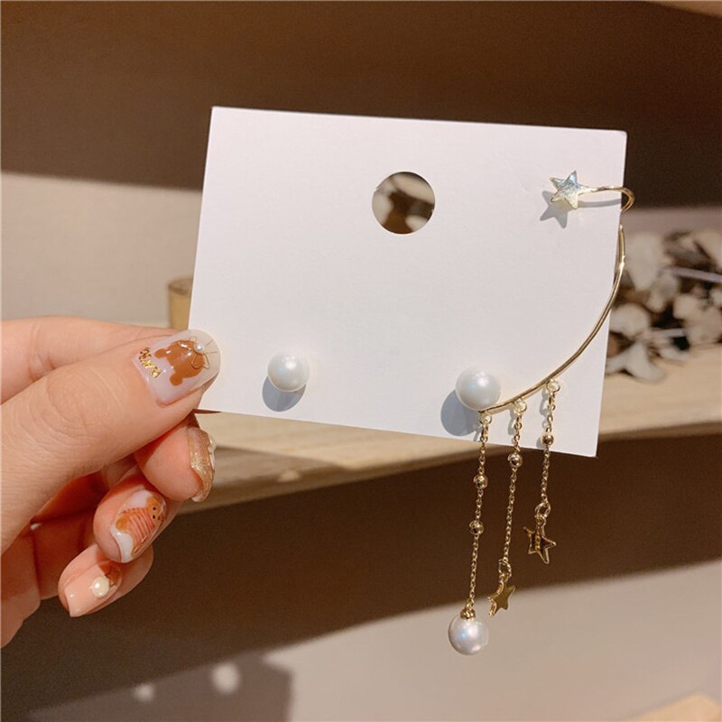 925 Sterling Silver Pin Earrings Pearl Women's Temperament Ear Studs, Popularity and Attract Attention At Parties: EH763