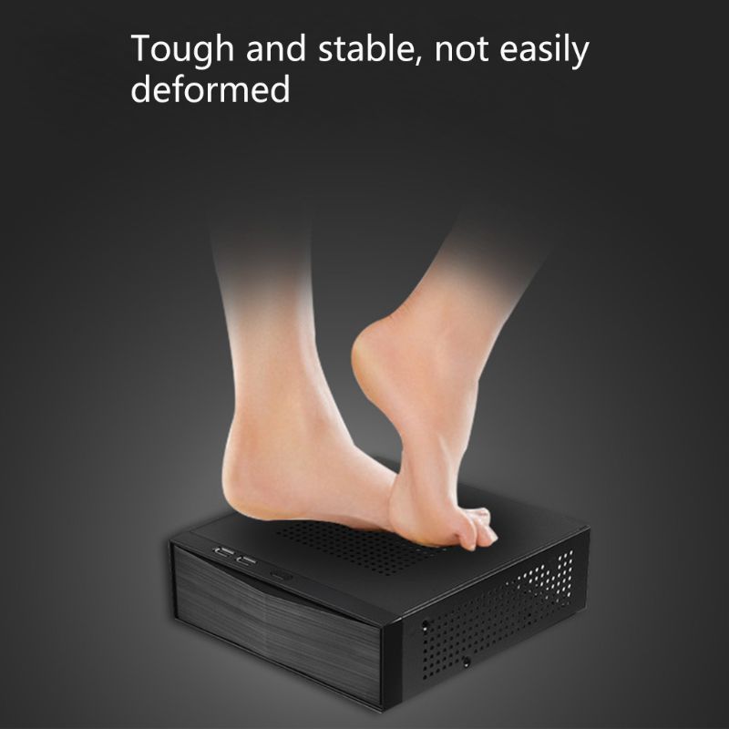 FH05 Host Mini ITX Office Home Computer Case USB2.0 Metal Desktop PC Chassis Y1AE