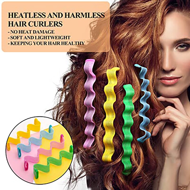 Bigoudi de Cheveux magique 12 Pièces/24 Pièces BRICOLAGE Portable Curling Lrons Vague Curling Lrons Durable De Maquillage De Beauté Curling Styling Outils