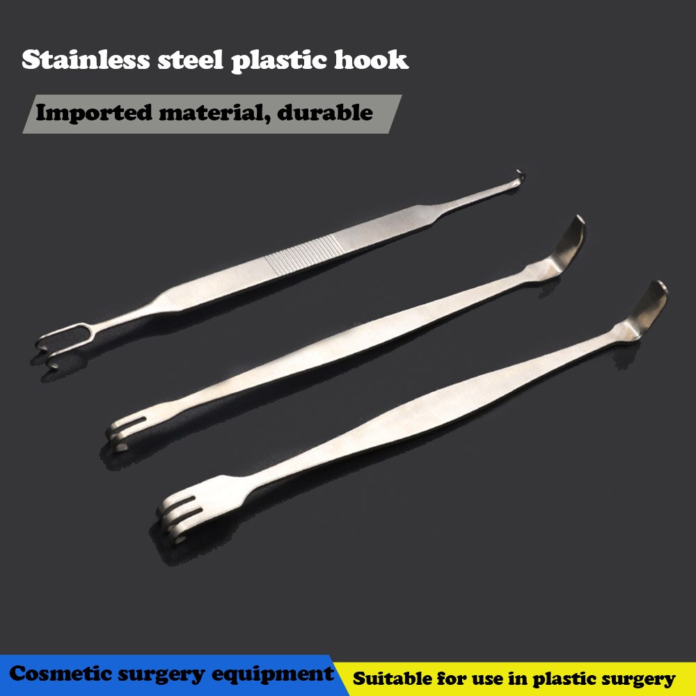 Nose shaping hook L-shaped right angle pull hook mandibular angle double head pull