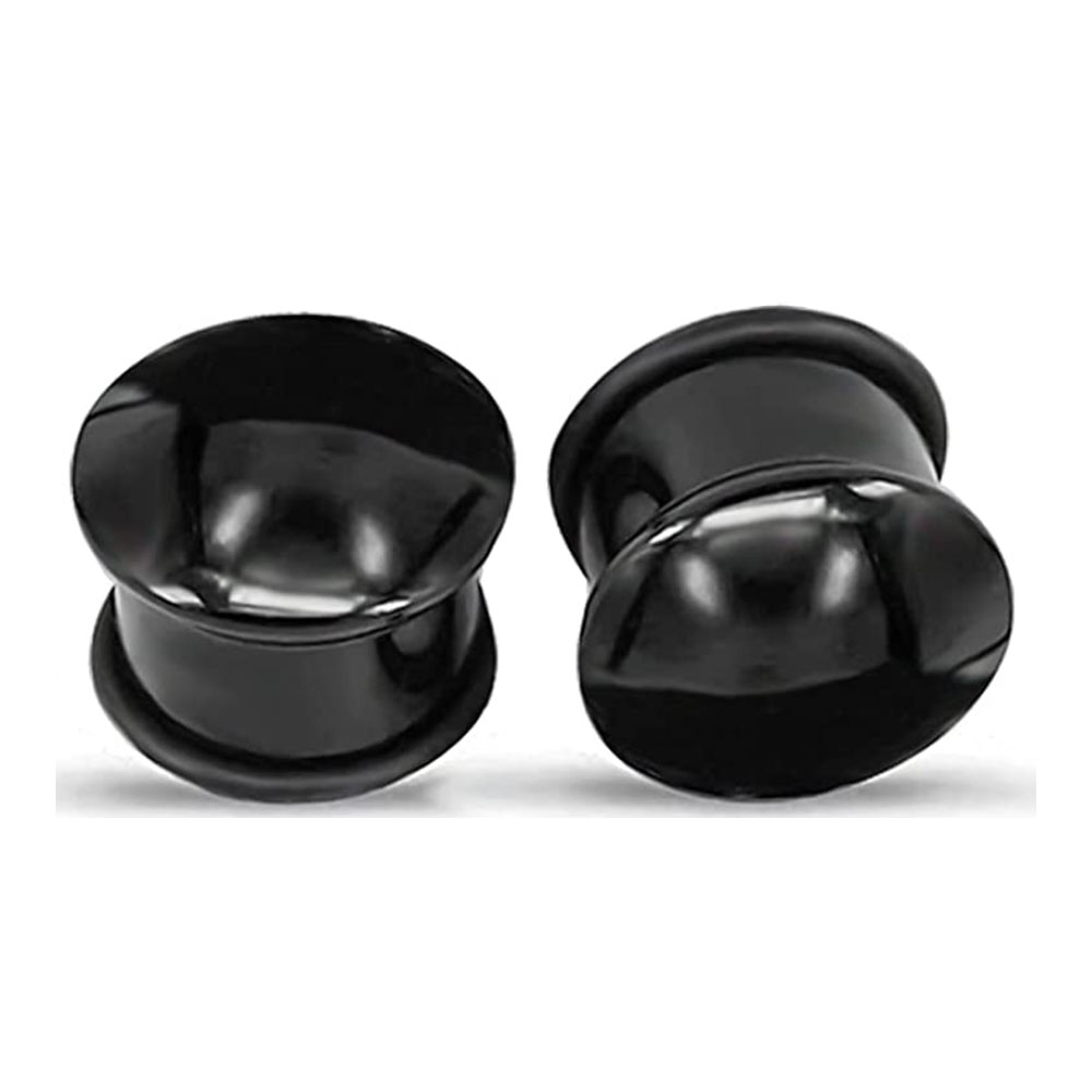 Set Van 1 Paar Enkele Flare Acryl Oordopjes Tunnel Expander Piercing Oormeters Met O-Ring 5-20Mm: WHITE / Gerhodineerd