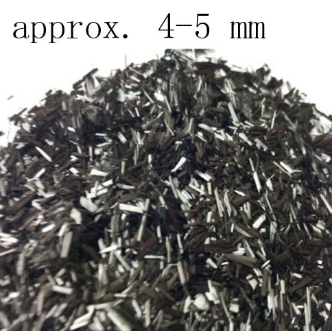 Carbon Fiber Chopped Wire Forged cut short Fibre Filament Debris Fragment Chippings 2mm / 5mm / 8mm / 10 mm weight: 500g: 4-5mm-500g