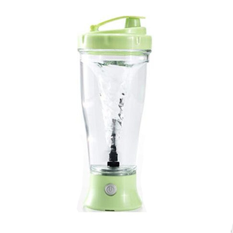 300ML Automatic Self Stirring Protein Shaker Bottle Portable Movement Mixing Water Bottle Sports Shaker for Gym Powerful: green
