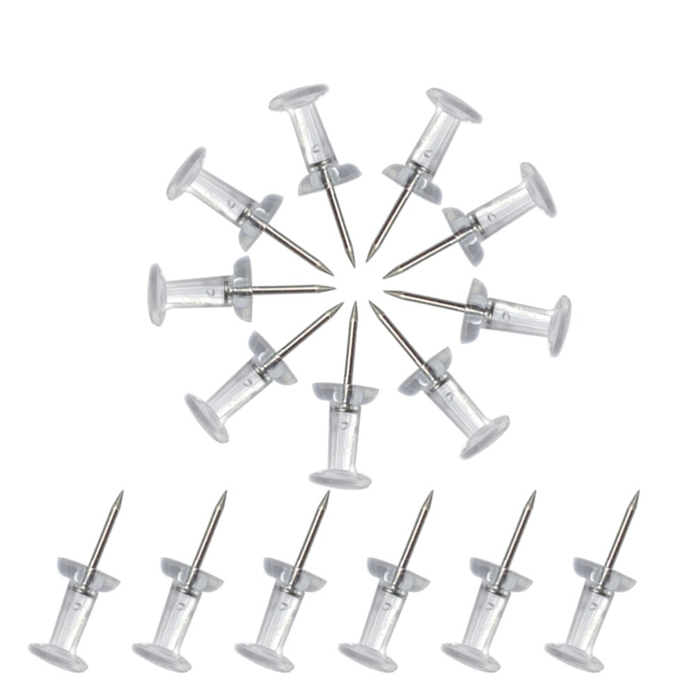 200Pcs Transparent Pushpins Map Push Tacks for School Home Office