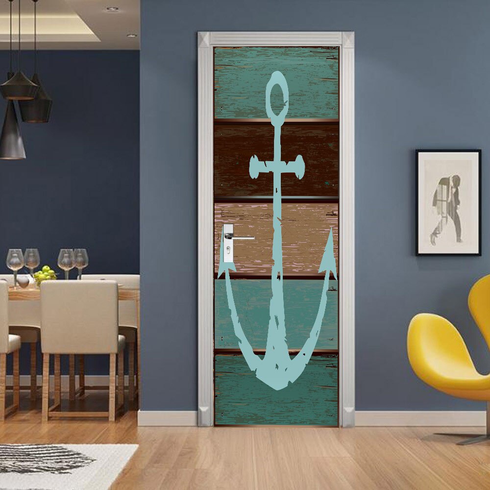 3D Anchor door stickers wall stickers self-adhesive waterproof removable
